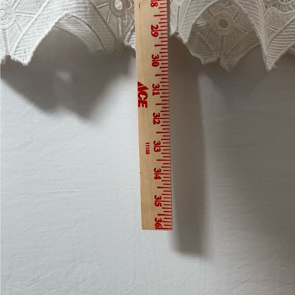 Lulus Cream Crochet Lace Wedding Date Romantic night Vacation Dress Size XL - Picture 10 of 12